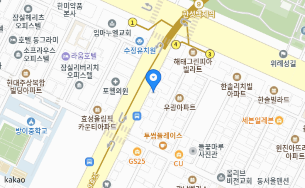 놀러오개 애견유치원 애견호텔 송파점 지도 위치