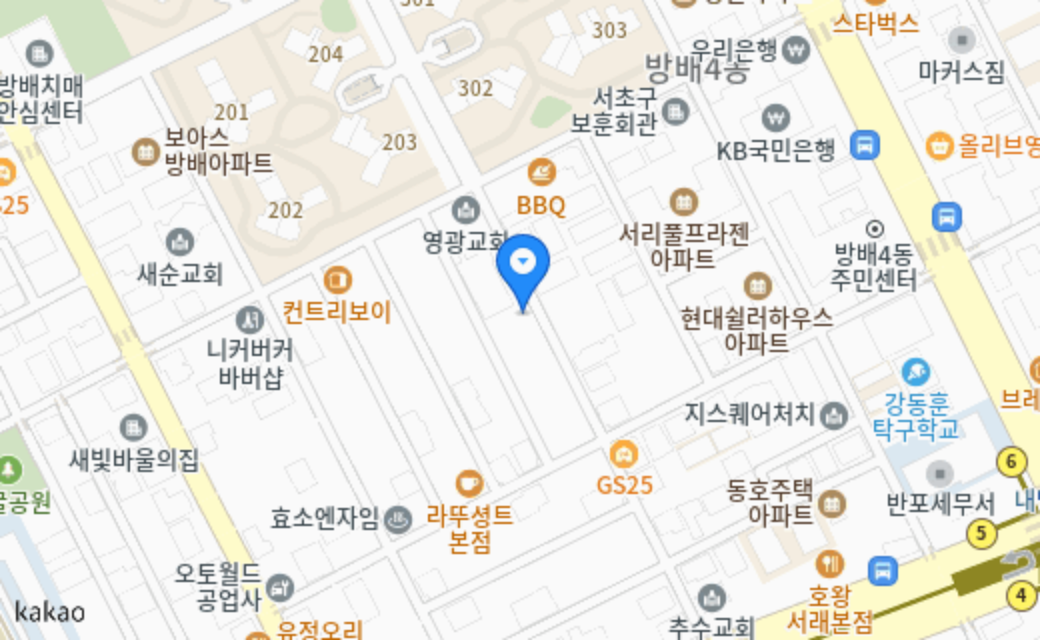 놀러오개 애견유치원 애견호텔 서초점 지도 위치