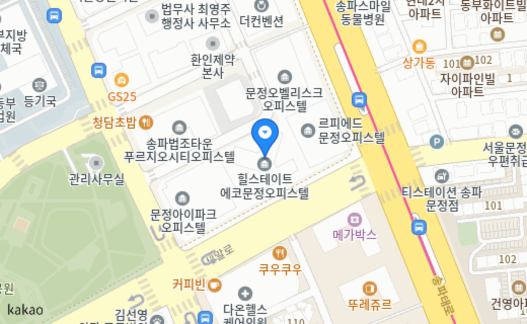 멍얀트리 중대형견 유치원/호텔 지도 위치