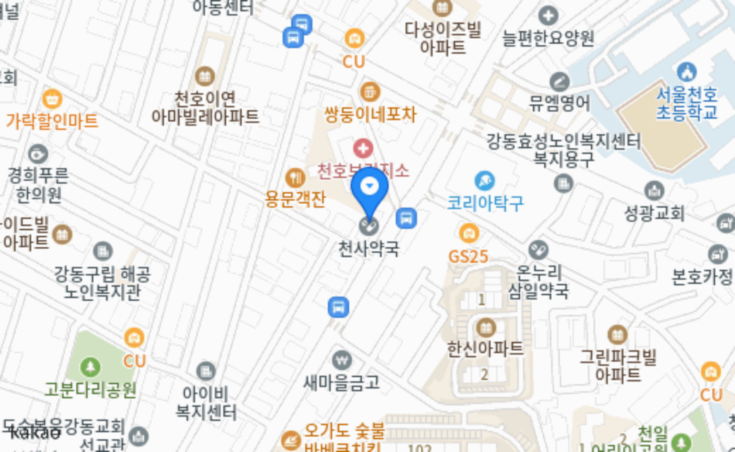 멍그니엘 애견호텔 서울강동점 지도 위치