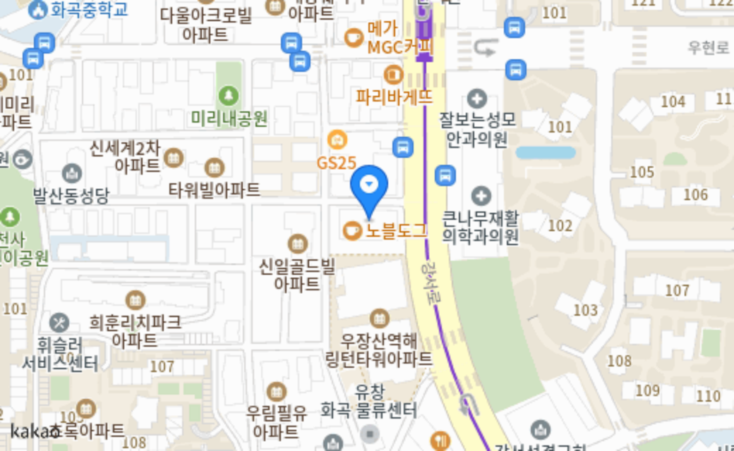 노블도그 지도 위치