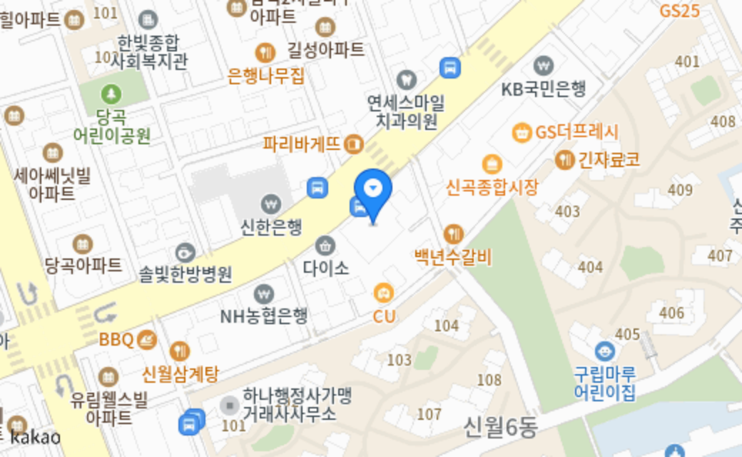 네발로오시개 지도 위치