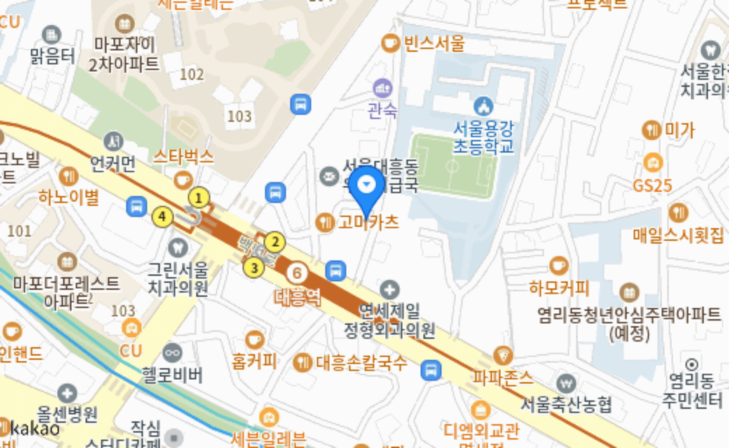 감성그루밍 지도 위치