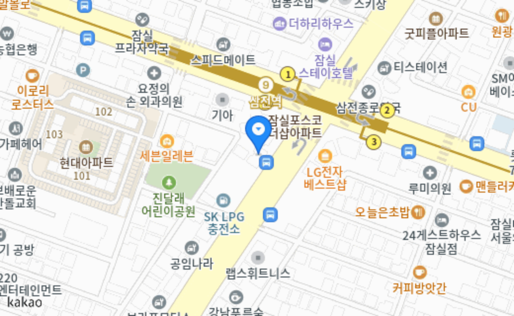 킨더독 지도 위치