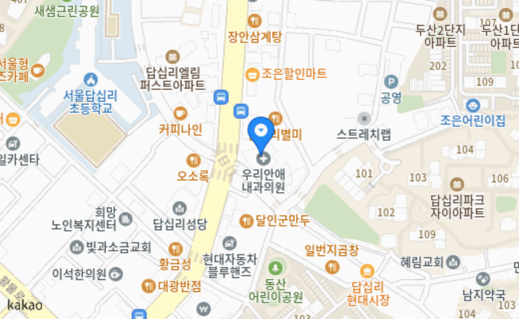 놀러오개 애견유치원 애견호텔 동대문점 지도 위치
